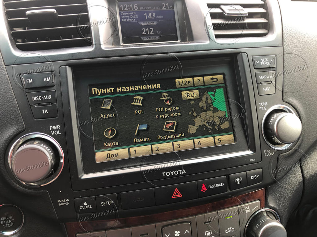 Обновление Навигации Toyota Highlander